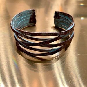 FREE with purchase.  Antique look braided metal cuff